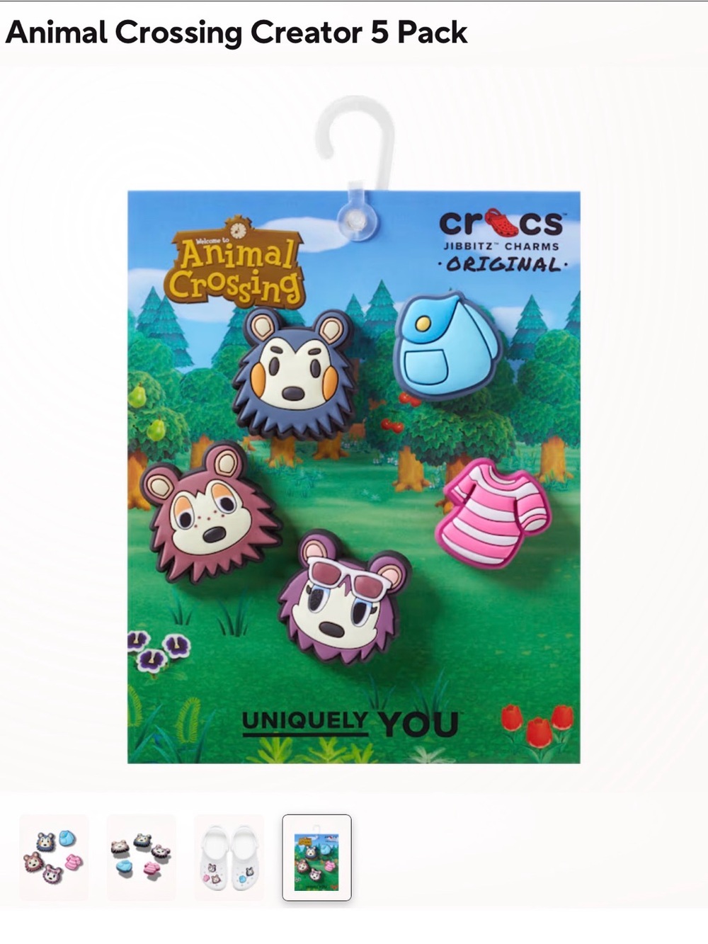 CROCS Animal Crossing Jibbitz 5-Pack - Pink, Blue, Purple